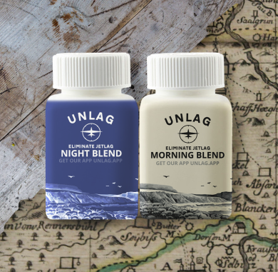 Unlag supplement bottles. Combo pack for both bottles, each containing 30 pills.