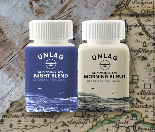 Unlag supplement bottles. Combo pack for both bottles, each containing 30 pills.